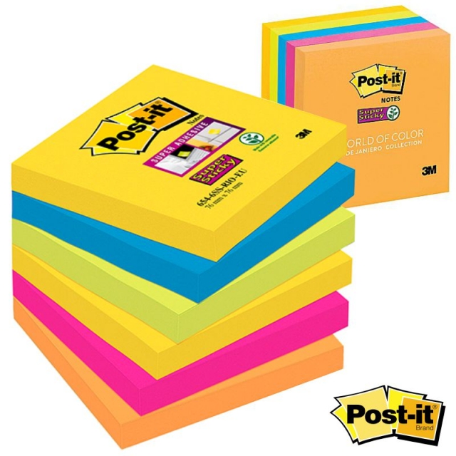 notas adhesivas post it coleccion rio pack 6