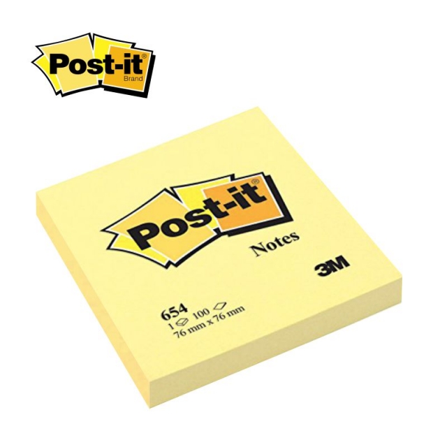 notas post it 654 76x76mm taco 100 hojas