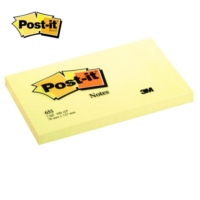 notas post it 655 grandes 76x127 mm amarillo