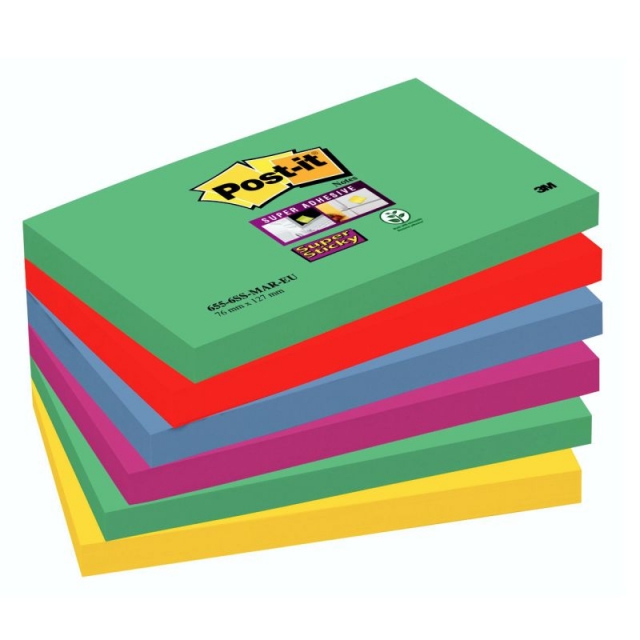 Comprar Notas adhesivas Postit colores Marrakesh Pack 6 tacos 76x127
