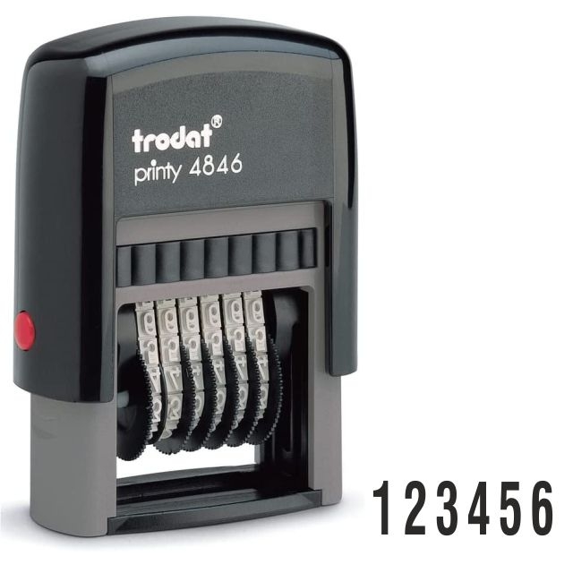 Comprar Numerador Trodat 4846, 6 cifras, autoentintable, cuño, sello