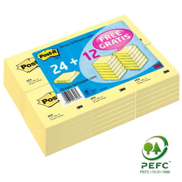 pack 2412 gratis notas post it 76x76 654 clasicas