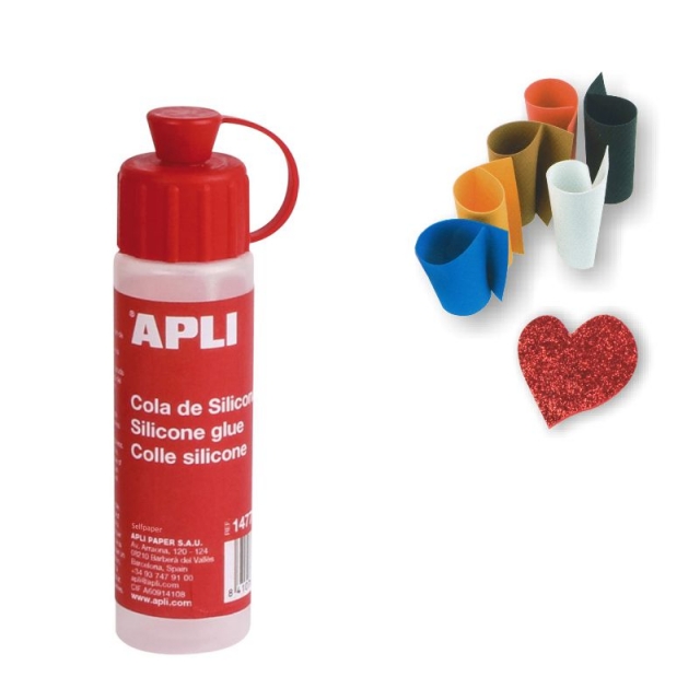 Comprar Pegamento de silicona Apli 25 ml, goma eva y manualidades.