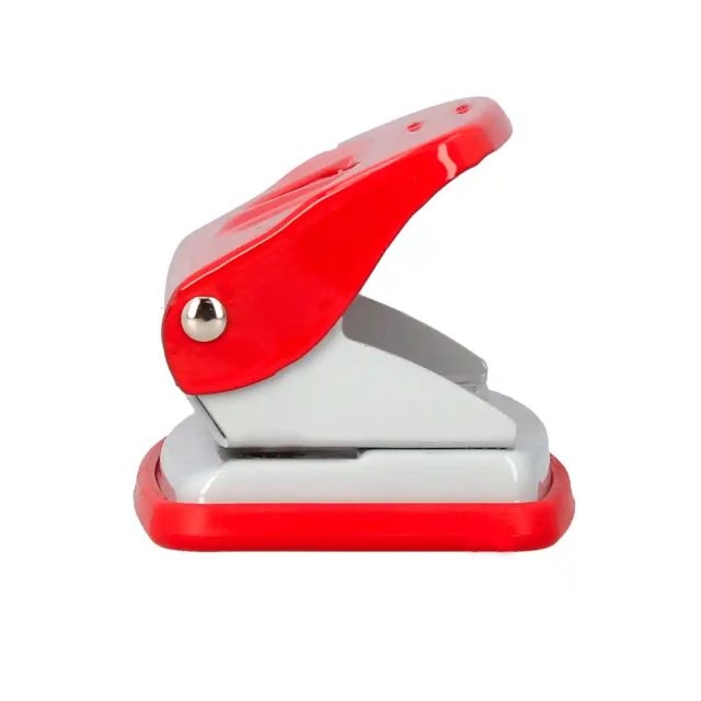 perforadora papel economica 10 hojas rojo