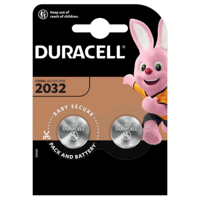Comprar Pila de boton CR2032 Duracell, Pack 2 uds.