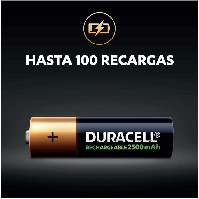 pilas lr06 aa recargables duracell 2500 dx1500