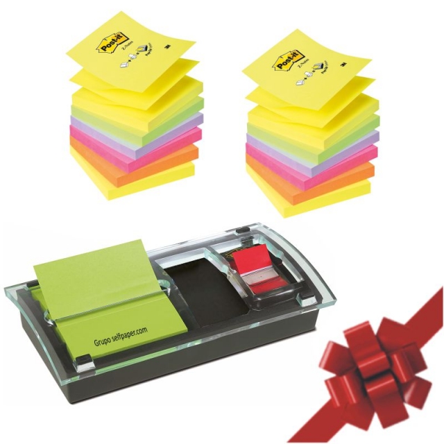 post it ds100-vp,12 notas z colorer + dispensador