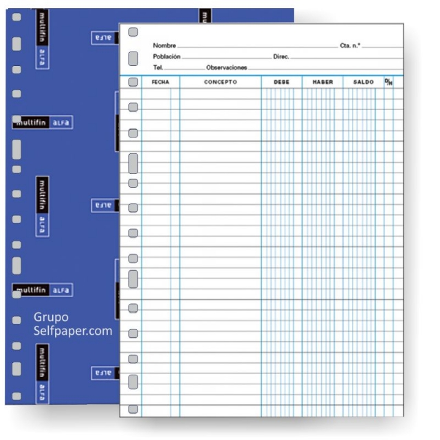 GOVEZ S.L.  RECAMBIO MULTIFIN 3005 FOLIO NATURAL CUENTAS CORRIENTES