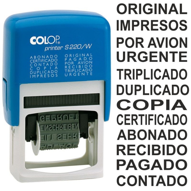Comprar Sello cuño formulario varios textos Soft 220w grande