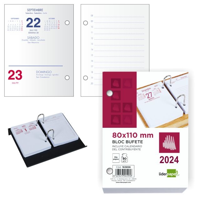Comprar Taco calendario 2024 - recambio agenda bloque bufete