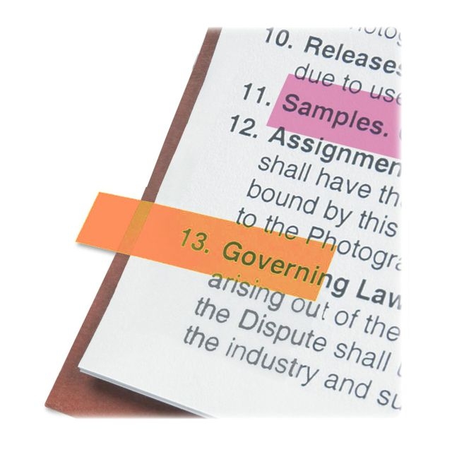 uso indices banderitas film post it