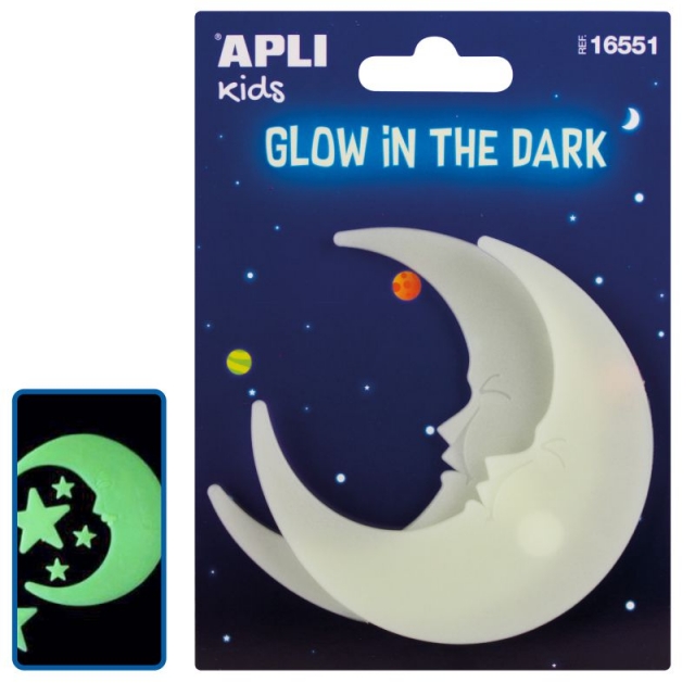 Comprar Luna que brilla en la oscuridad Apli Paquete 2 uds.