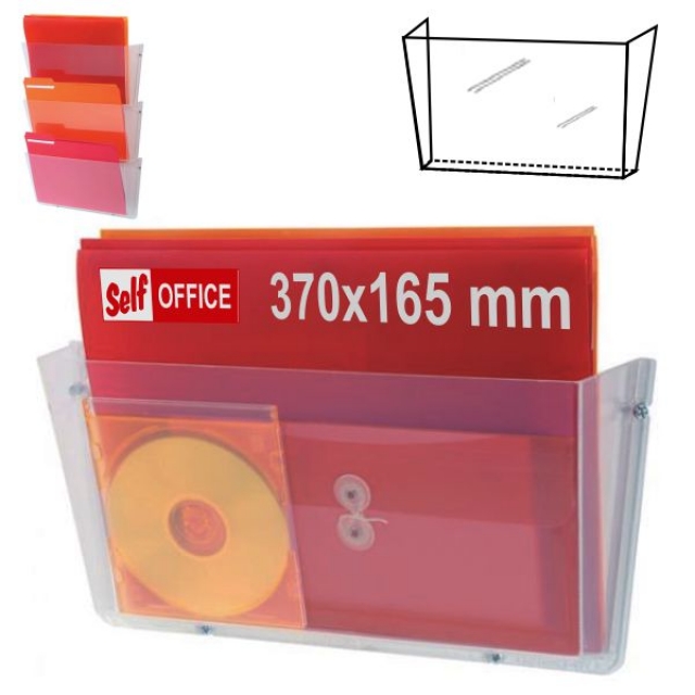 Comprar Bandeja Pared Transparente A4 Horizontal tipo metacrilato