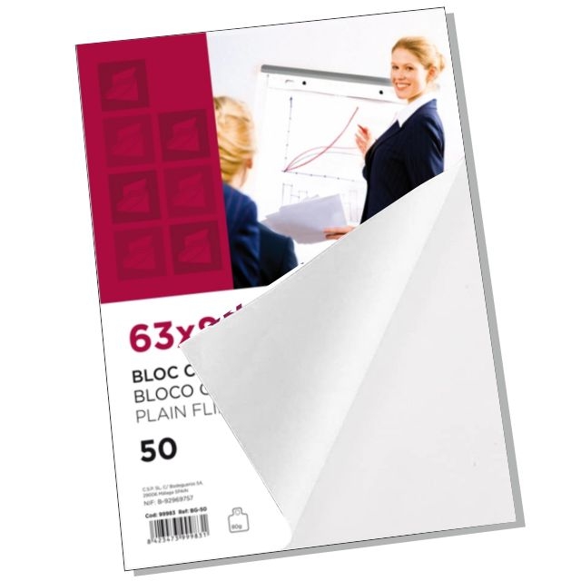 bloc congreso liderpapel liso 50 hojas, 630x840 mm