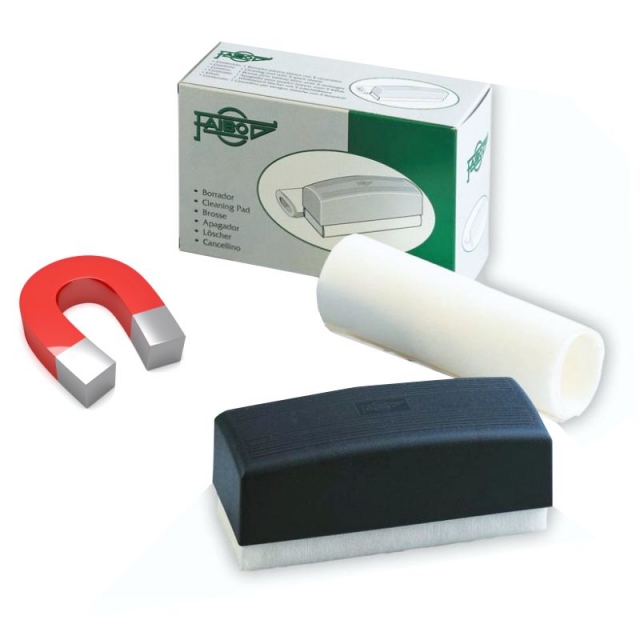 Comprar Borrador Magnético Faibo + Toaliitas, para pizarra blanca