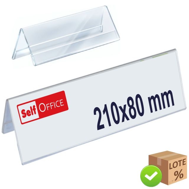 Comprar Expositor metacrilato triangular portanombres 210x80 Lote