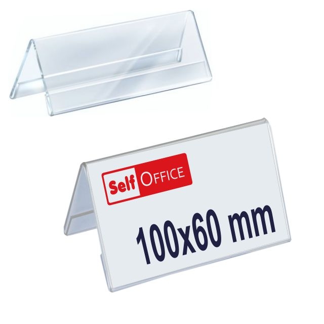 Comprar Expositor Metacrilato porta-nombre triangular 100x60mm