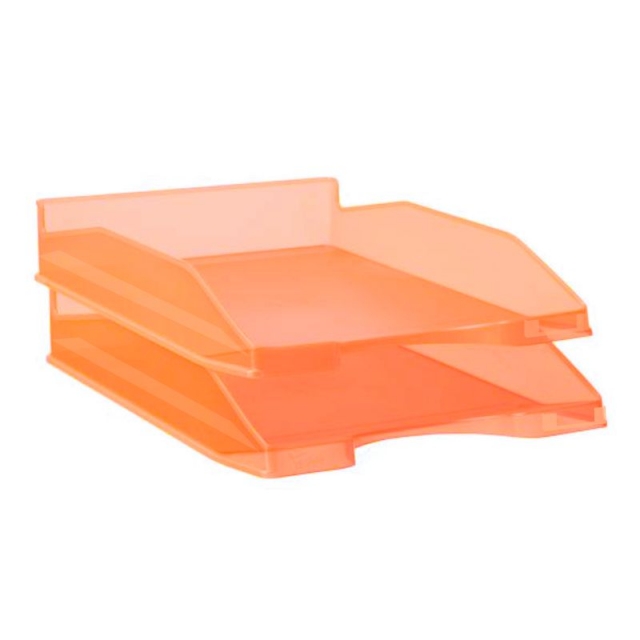 Comprar Gavetas color naranja traslucidas. Bandejas apilables