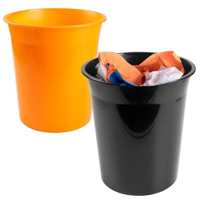 Comprar Papelera de plástico económica Q-connect Negro