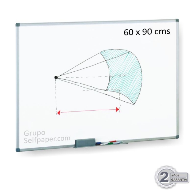 Comprar Pizarra Blanca 60x90 cms Marco de aluminio, mediana