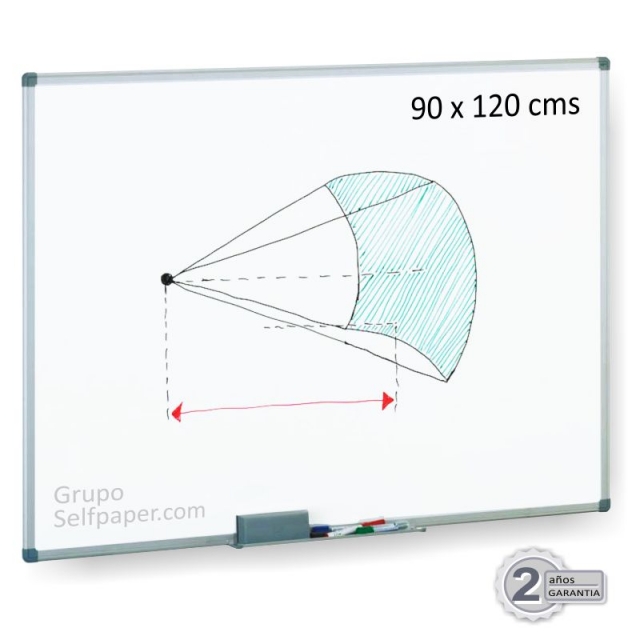 Comprar Pizarra Blanca 90x120 cm Marco Aluminio tipo velleda, veleda