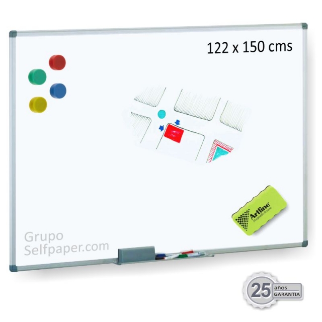 Comprar Pizarra blanca acero vitrificado 122x150 magnetica velleda