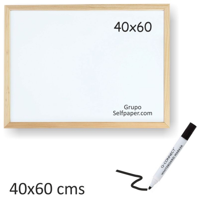 Comprar Pizarra Blanca borrable 40x60 marco madera económica