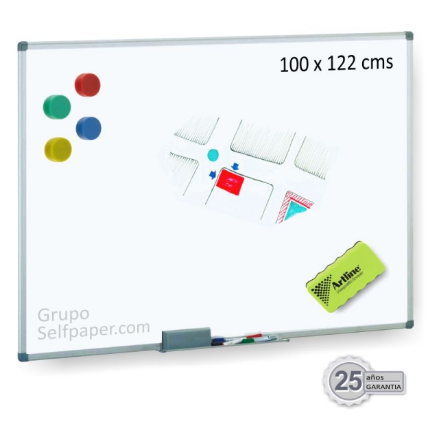 Comprar Pizarra Blanca Magnetica 100x122 cms acero vitrificado