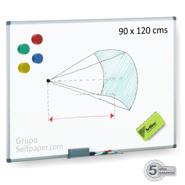 Comprar Pizarra Blanca metalica para imanes 90x120 cms - magnetica