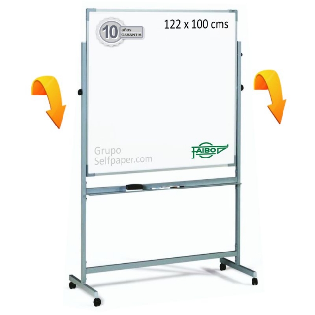Comprar Pizarra blanca volteable pequeña 122x100 cms melamina