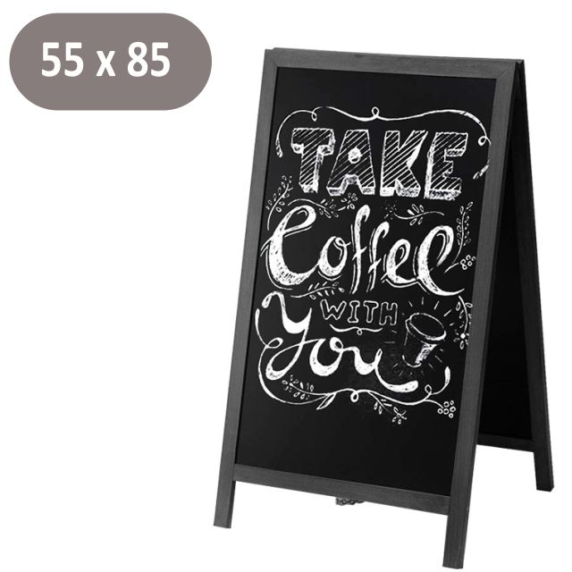 Comprar Caballete, pizarra negra para tiza - 2 caras - plegable