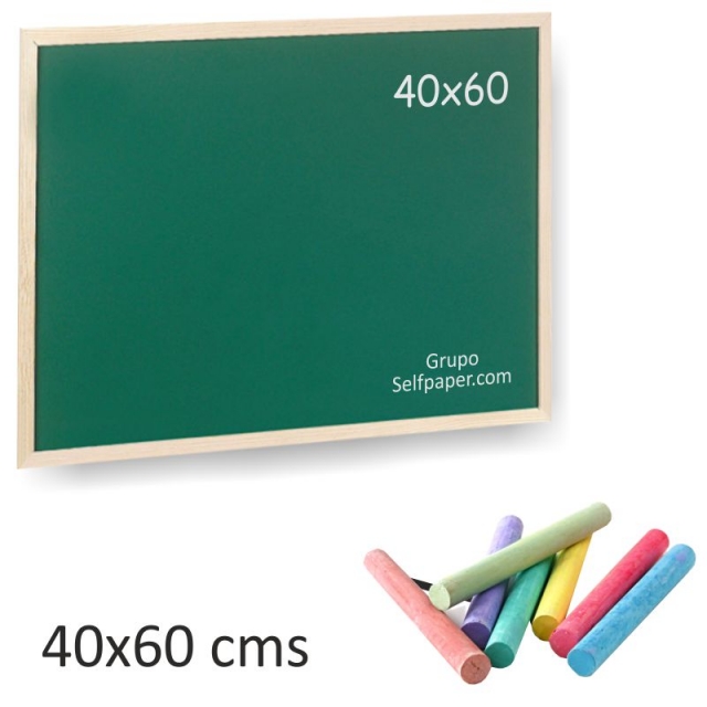Comprar Pizarra Verde Marco Madera 40x60 Bi-office para tiza