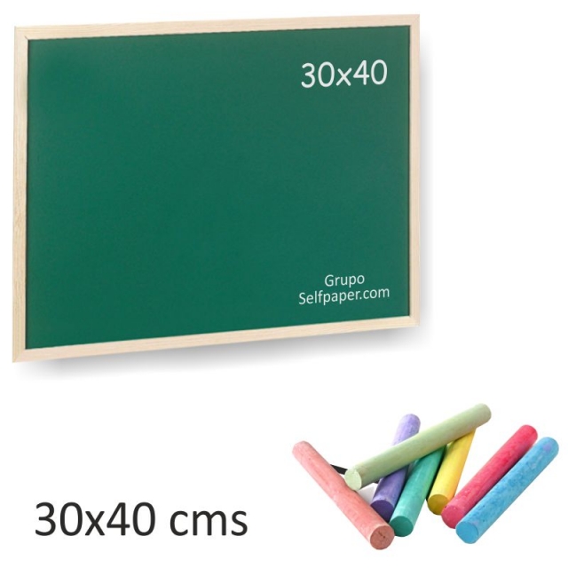 Comprar Pizarra Verde marco madera 30x40 para tiza ( pequeña )
