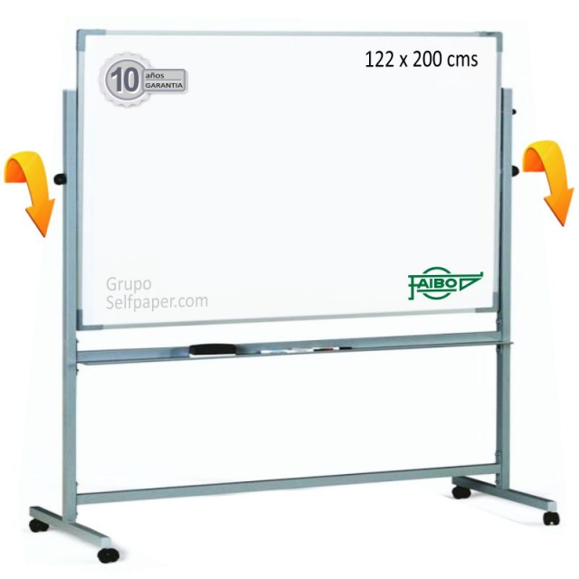 Comprar Pizarra Volteable Blanca 122x200 cms, Melamina doble cara.