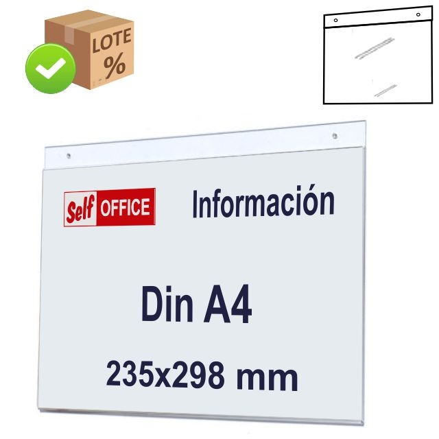 Comprar Placa tipo Metacrilato transparente pared Din A4 Horizontal