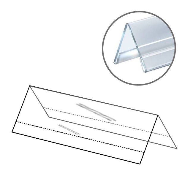 porta nombres mesa triangular metacrilato