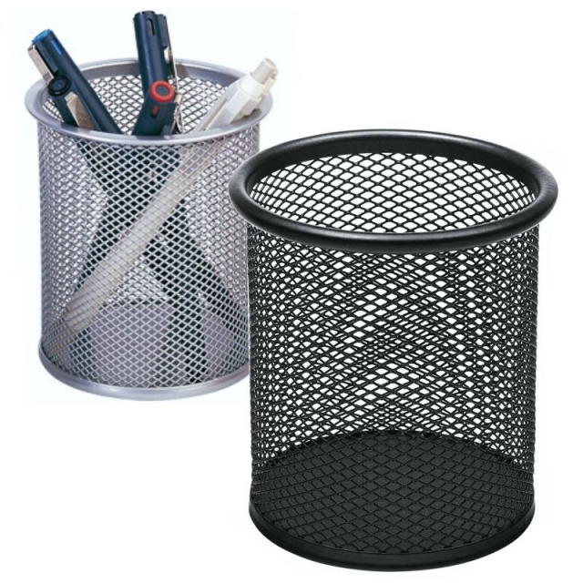 Comprar Portalápices de malla, rejilla de metal, cubilete negro