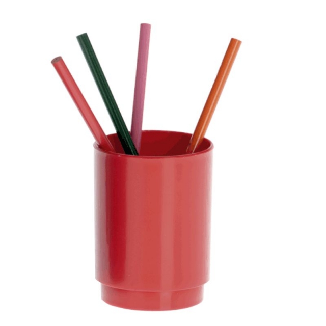 Comprar Portalápices de oficina económico, plástico color Rojo