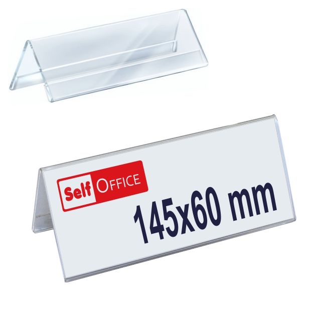 Comprar Portanombres metacrilato Triangular 145x60 portaprecios