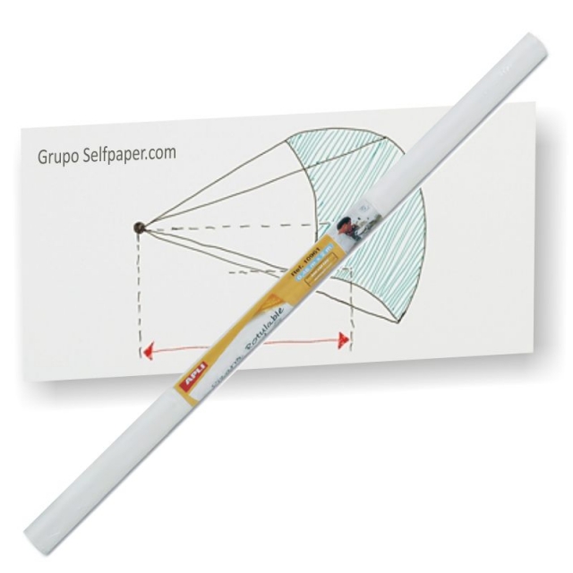 Comprar Rollo Pizarra Blanca Adhesivo, tipo velleda, 45 cms x 2 mts