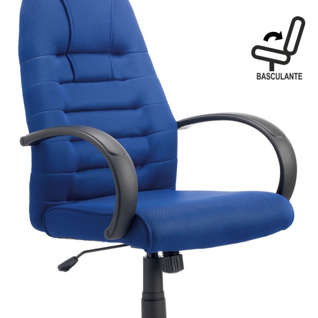 sillon oficina basculante balanceo morcego azul