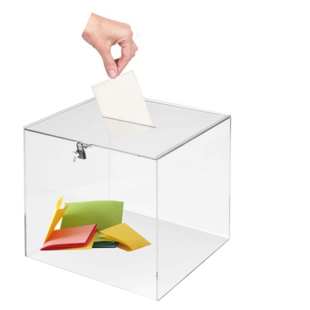 urna electoral transparente metacrilato