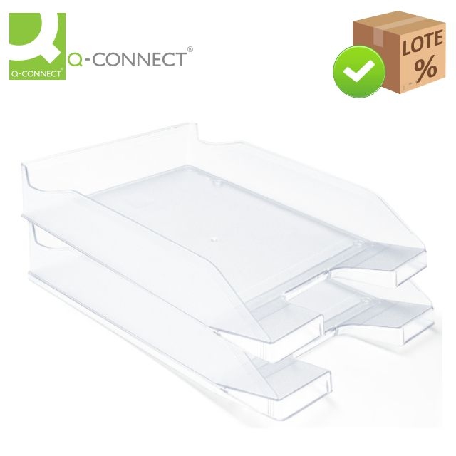 Comprar Bandejas oficina sobremesa plástico transparentes cristal