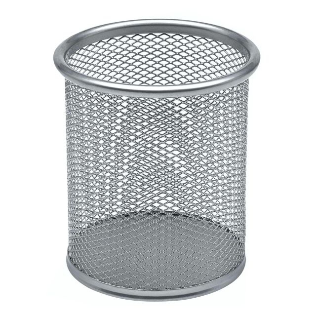 cubilete porta lapices malla de metal aluminio