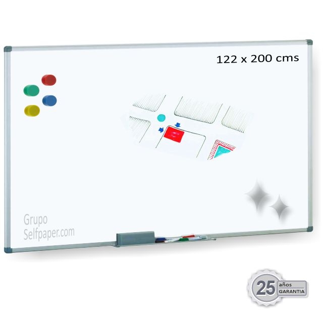 Comprar Pizarra blanca acero vitrificado 122x200 magnetica velleda