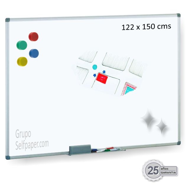 Comprar Pizarra blanca acero vitrificado 122x150 magnetica velleda