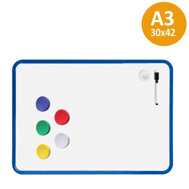 Comprar Pizarra blanca magnética Din A3, doble folio, 30x42 cms