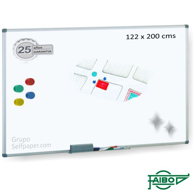 pizarra blanca vitrificada magntica 1222x2000 mm