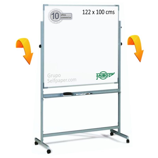 Comprar Pizarra blanca volteable pequeña 122x100 cms melamina