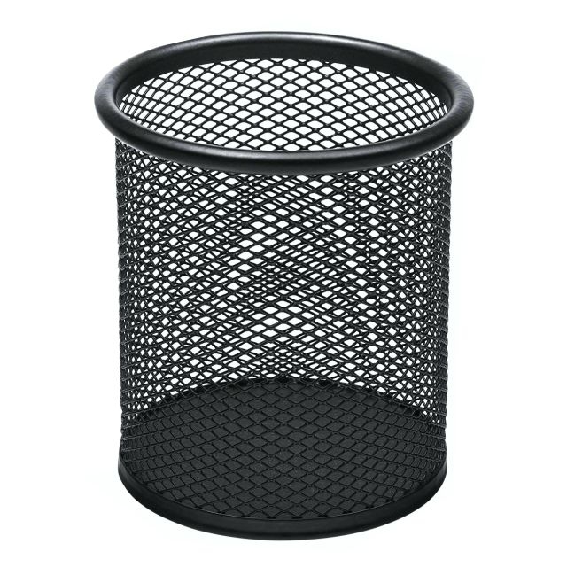 porta lapices cubilete malla metal rejilla negro